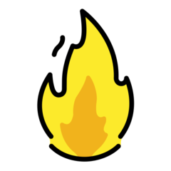 How emoji fire displayed on Openmoji