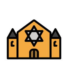 How emoji synagogue displayed on Openmoji