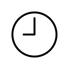 How emoji nine o’clock displayed on Openmoji