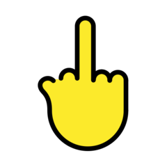 How emoji middle finger displayed on Openmoji