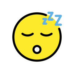 How emoji sleeping face displayed on Openmoji