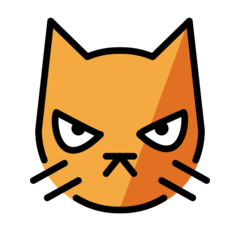 How emoji pouting cat displayed on Openmoji