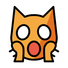 How emoji weary cat displayed on Openmoji