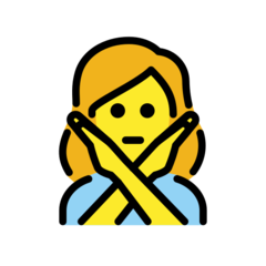 How emoji woman gesturing NO displayed on Openmoji