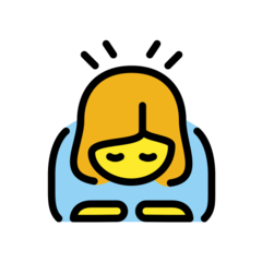 How emoji woman bowing displayed on Openmoji