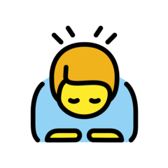 How emoji man bowing displayed on Openmoji