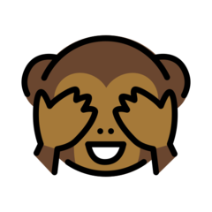 How emoji see-no-evil monkey displayed on Openmoji