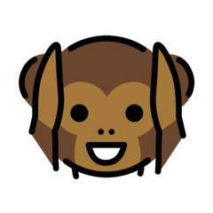 How emoji hear-no-evil monkey displayed on Openmoji