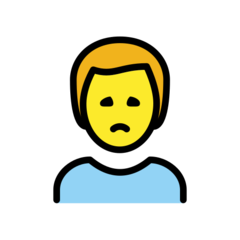 How emoji man frowning displayed on Openmoji