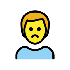 How emoji man pouting displayed on Openmoji