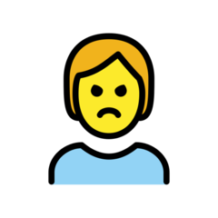 How emoji person pouting displayed on Openmoji