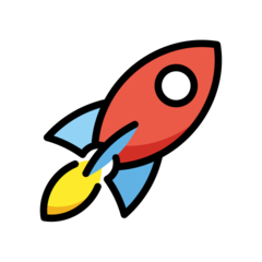 How emoji rocket displayed on Openmoji