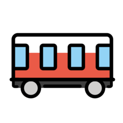 How emoji railway car displayed on Openmoji