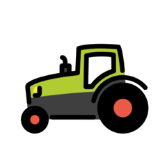 How emoji tractor displayed on Openmoji