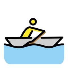 How emoji person rowing boat displayed on Openmoji