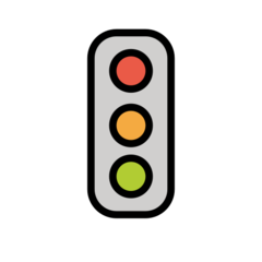 How emoji vertical traffic light displayed on Openmoji