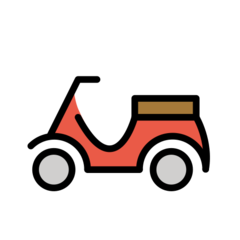 How emoji motor scooter displayed on Openmoji