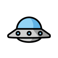 How emoji flying saucer displayed on Openmoji