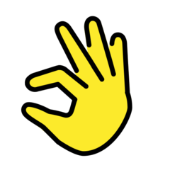 How emoji pinching hand displayed on Openmoji