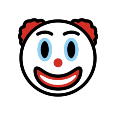 How emoji clown face displayed on Openmoji