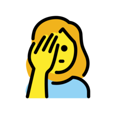 How emoji woman facepalming displayed on Openmoji