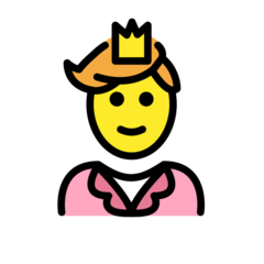 How emoji prince displayed on Openmoji