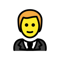 How emoji man in tuxedo displayed on Openmoji