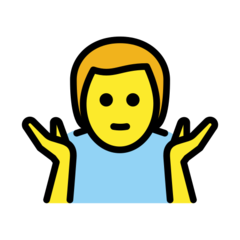 How emoji man shrugging displayed on Openmoji