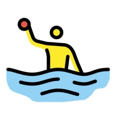 How emoji man playing water polo displayed on Openmoji