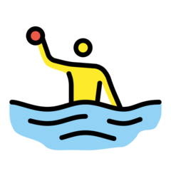 How emoji person playing water polo displayed on Openmoji