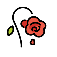 How emoji wilted flower displayed on Openmoji