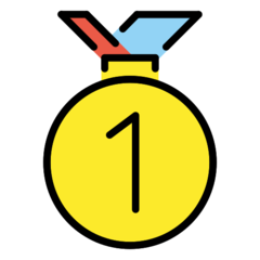 How emoji 1st place medal displayed on Openmoji