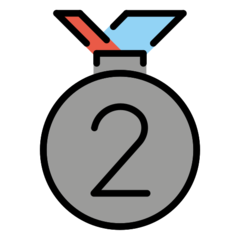 How emoji 2nd place medal displayed on Openmoji