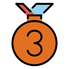 How emoji 3rd place medal displayed on Openmoji