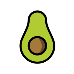 How emoji avocado displayed on Openmoji