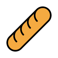 How emoji baguette bread displayed on Openmoji