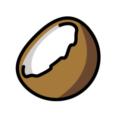 How emoji coconut displayed on Openmoji