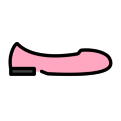 How emoji flat shoe displayed on Openmoji