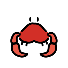 How emoji crab displayed on Openmoji