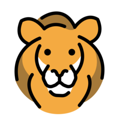 How emoji lion displayed on Openmoji