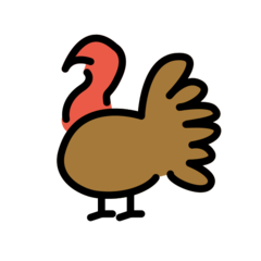 How emoji turkey displayed on Openmoji