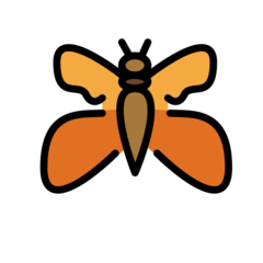 How emoji butterfly displayed on Openmoji