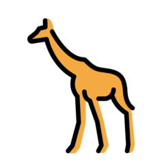 How emoji giraffe displayed on Openmoji