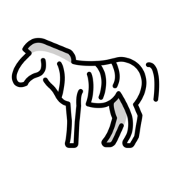 How emoji zebra displayed on Openmoji