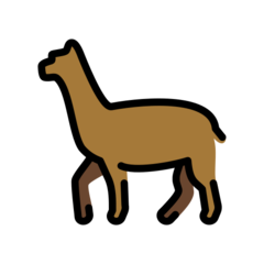 How emoji llama displayed on Openmoji