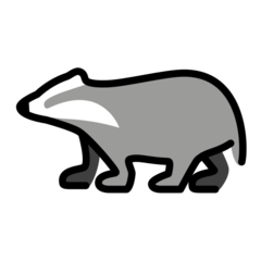 How emoji badger displayed on Openmoji