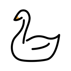 How emoji swan displayed on Openmoji