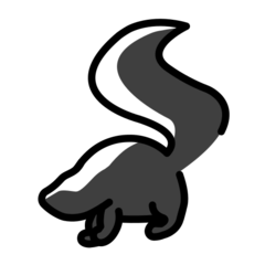 How emoji skunk displayed on Openmoji