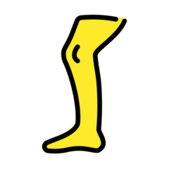 How emoji leg displayed on Openmoji