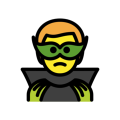 How emoji man supervillain displayed on Openmoji